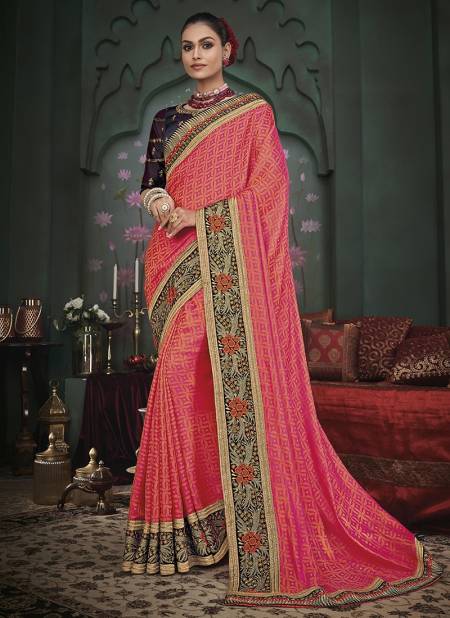 Pink Colour BK Vanya 3100 Fancy Latest Designer Festive Wear Heavy Satin Saree Collection 3103